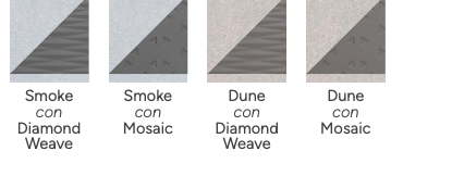 Colores del casco FreeFlow: Smoke y Dune con acabado Diamond Weave o Mosaic